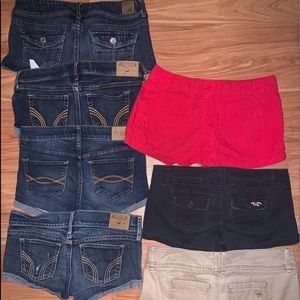 7 pair of name brand shorts size 0-1